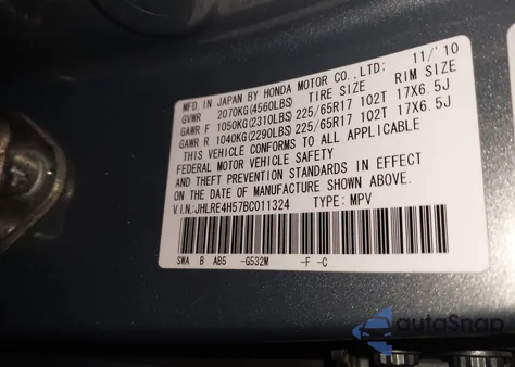 2011 Honda Cr-V Ex z USA, uszkodzony, nr VIN JHLRE4H57BC011324